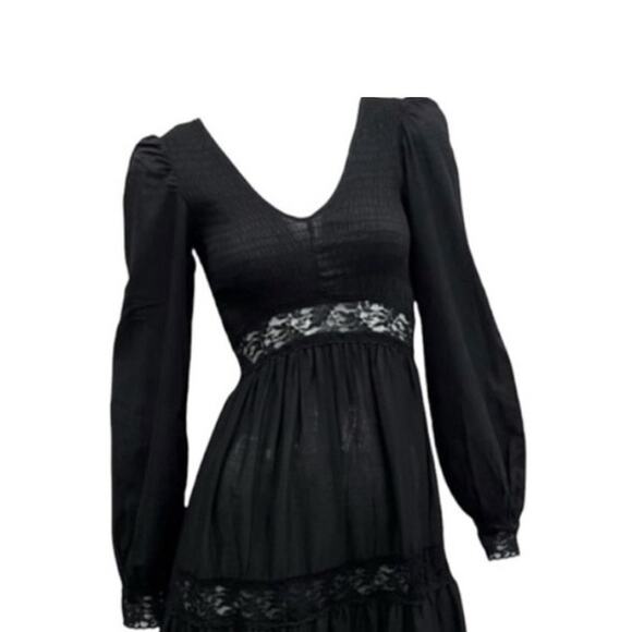 NWT Dolls Kill x House of Widow Lace Tiered Maxi Dress - Picture 4 of 12